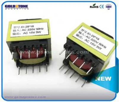 EI28 * 18 Kichik Pin turi Quvvat elektron Trafo 220V yuqori sifatli 15V kelgusida Tekshirish Hat